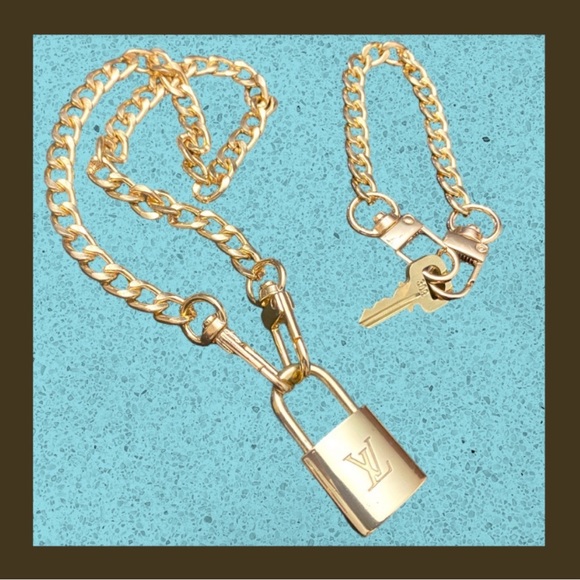 Louis Vuitton Handbags - 💯 Authentic Louis Vuitton Padlock and Key #309 on choker & bracelet link chains
